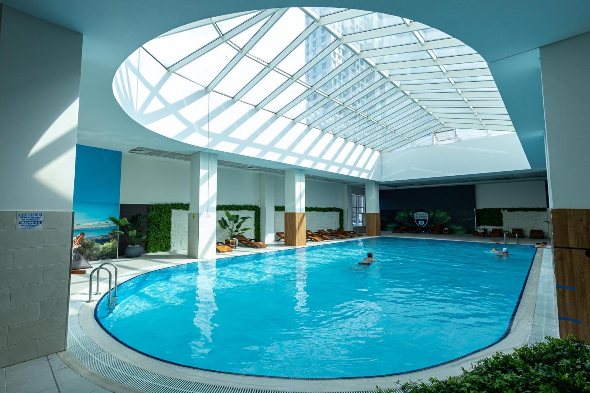 19Th & 18Th Floor Secure Apartments With Pool & Fitness & Parking Included In Price 斯科普里 外观 照片